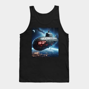 Alien Traveler Stop Wars a1 Tank Top